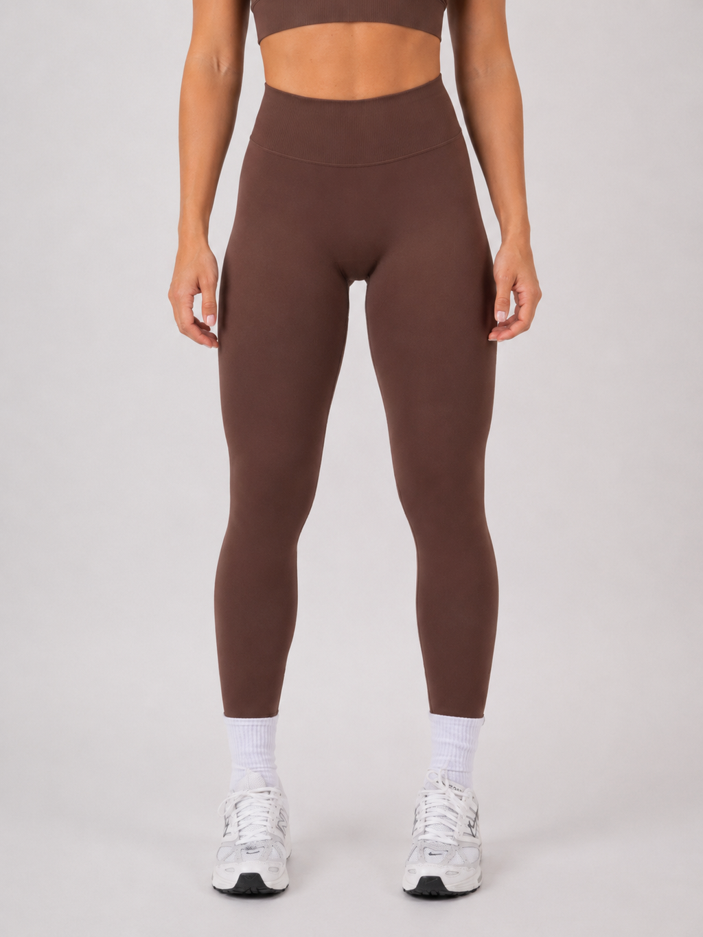 Scrunch Leggings – Brown | Sculpting High-Waist Fit | Galvis Sports