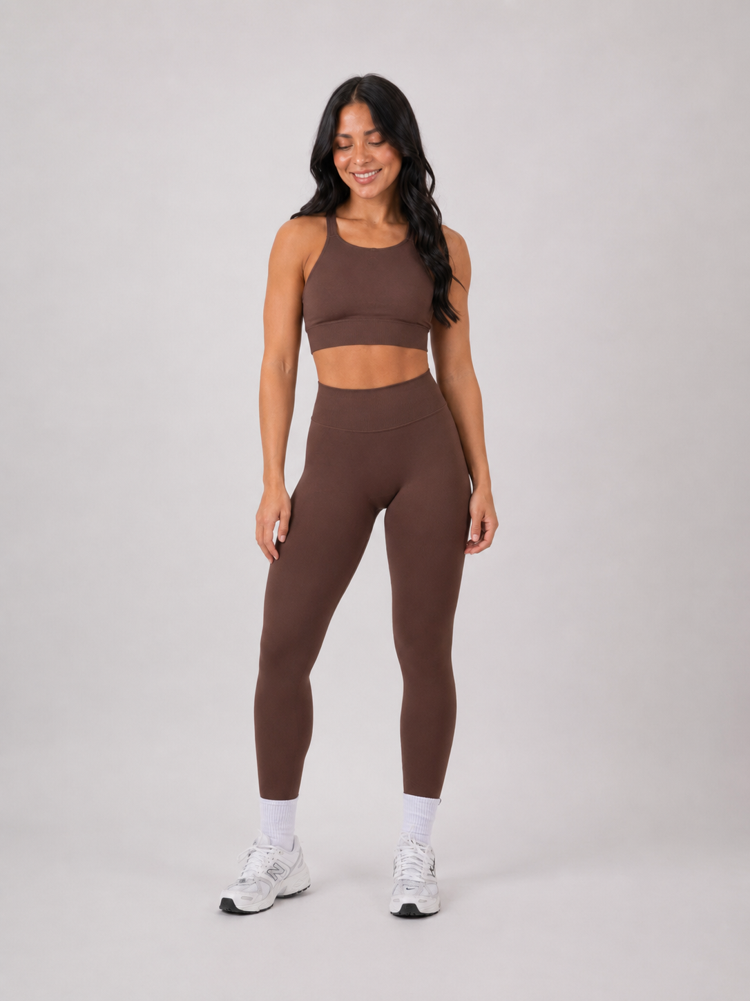 Scrunch Leggings – Brown | Sculpting High-Waist Fit | Galvis Sports