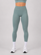 Scrunch Leggings – Soft Muted Green | Sculpting High-Waist Fit | Galvis Sports