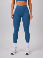 Seamless High-Waist Leggings – Blue Melange | Sculpting Gymwear | Galvis Sports
