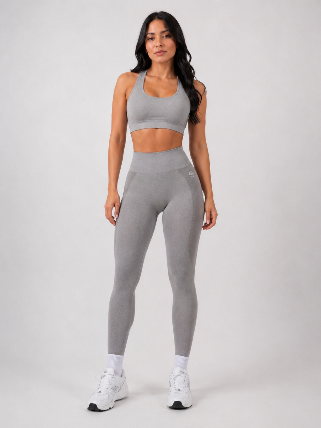 Seamless High-Waist Leggings – Grey | Women’s Sculpting Gymwear | Galvis Sports