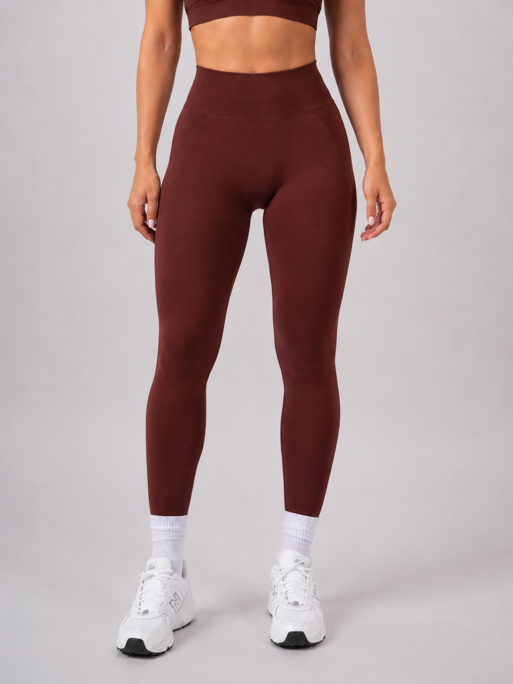 Scrunch Leggings – Light Brown | Sculpting High-Waist Fit | Galvis Sports