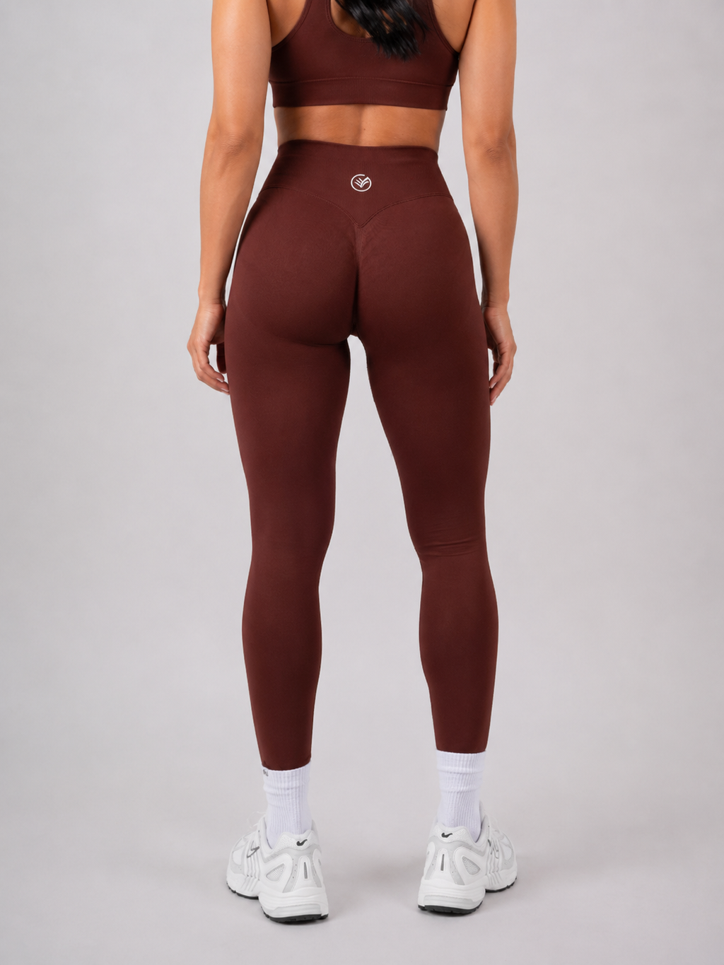 Scrunch Leggings – Light Brown | Sculpting High-Waist Fit | Galvis Sports