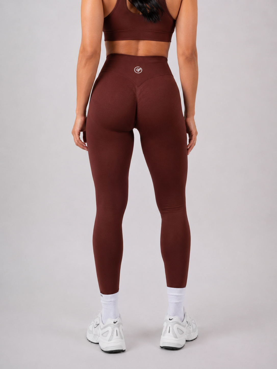 Scrunch Leggings – Light Brown | Sculpting High-Waist Fit | Galvis Sports