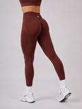 Scrunch Leggings – Light Brown | Sculpting High-Waist Fit | Galvis Sports
