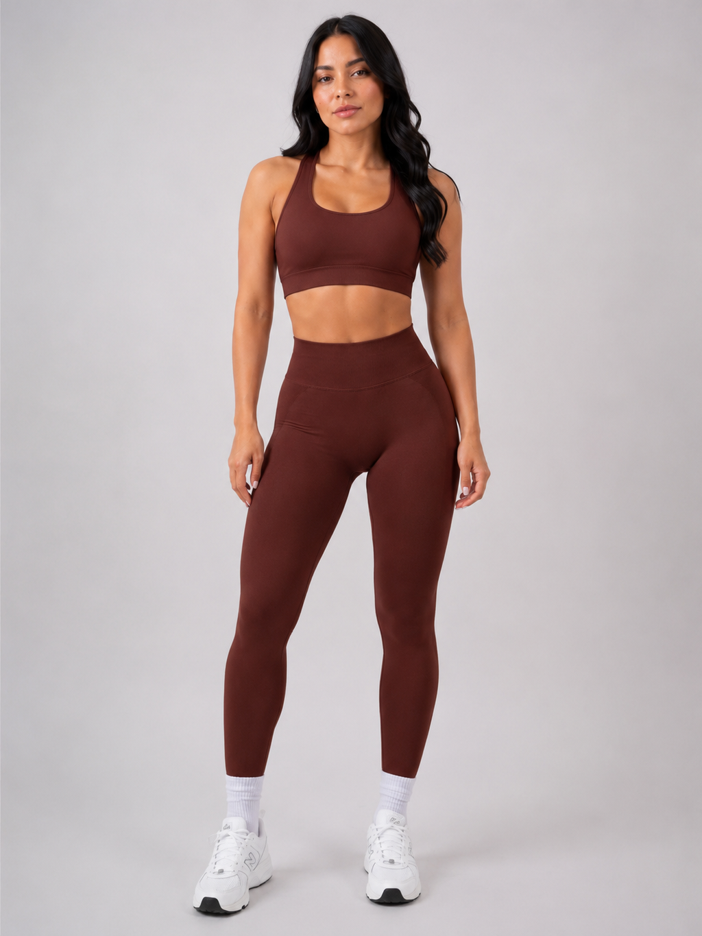 Scrunch Leggings – Light Brown | Sculpting High-Waist Fit | Galvis Sports