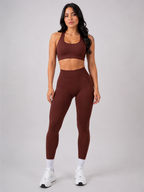 Scrunch Leggings – Light Brown | Sculpting High-Waist Fit | Galvis Sports
