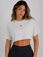 Grey Cropped T-Shirt | Women’s Athletic Crop Top | Galvis Sports