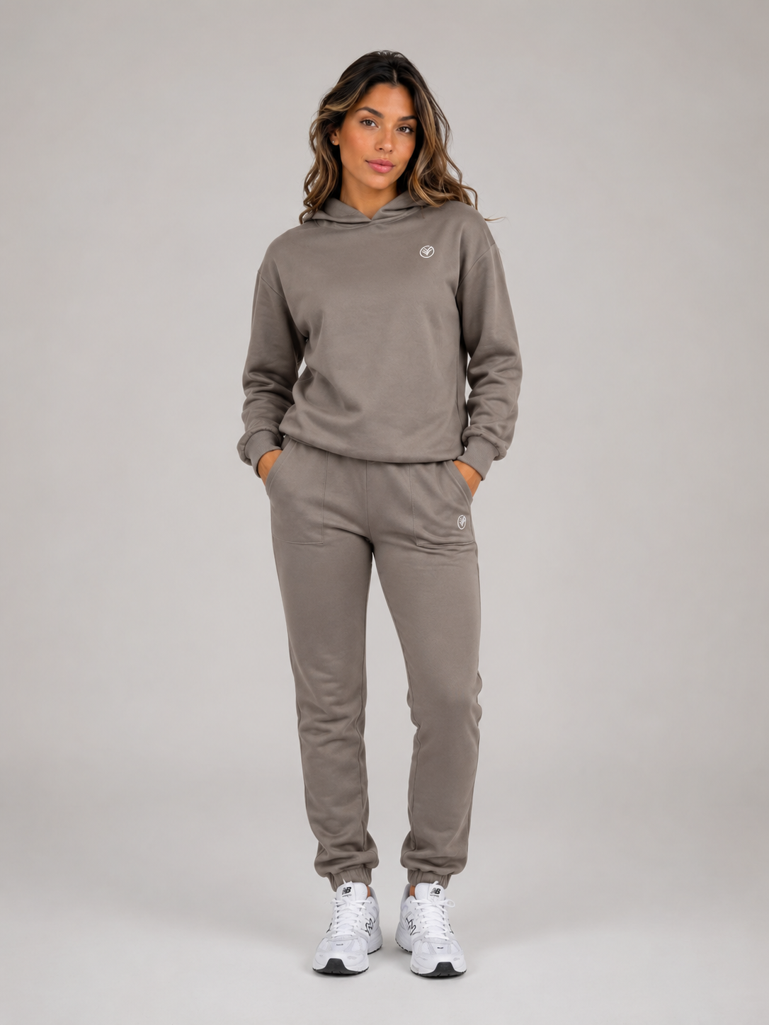 Taupe Hoodie & Jogger Set | Women’s Premium Athleisure Set | Galvis Sports