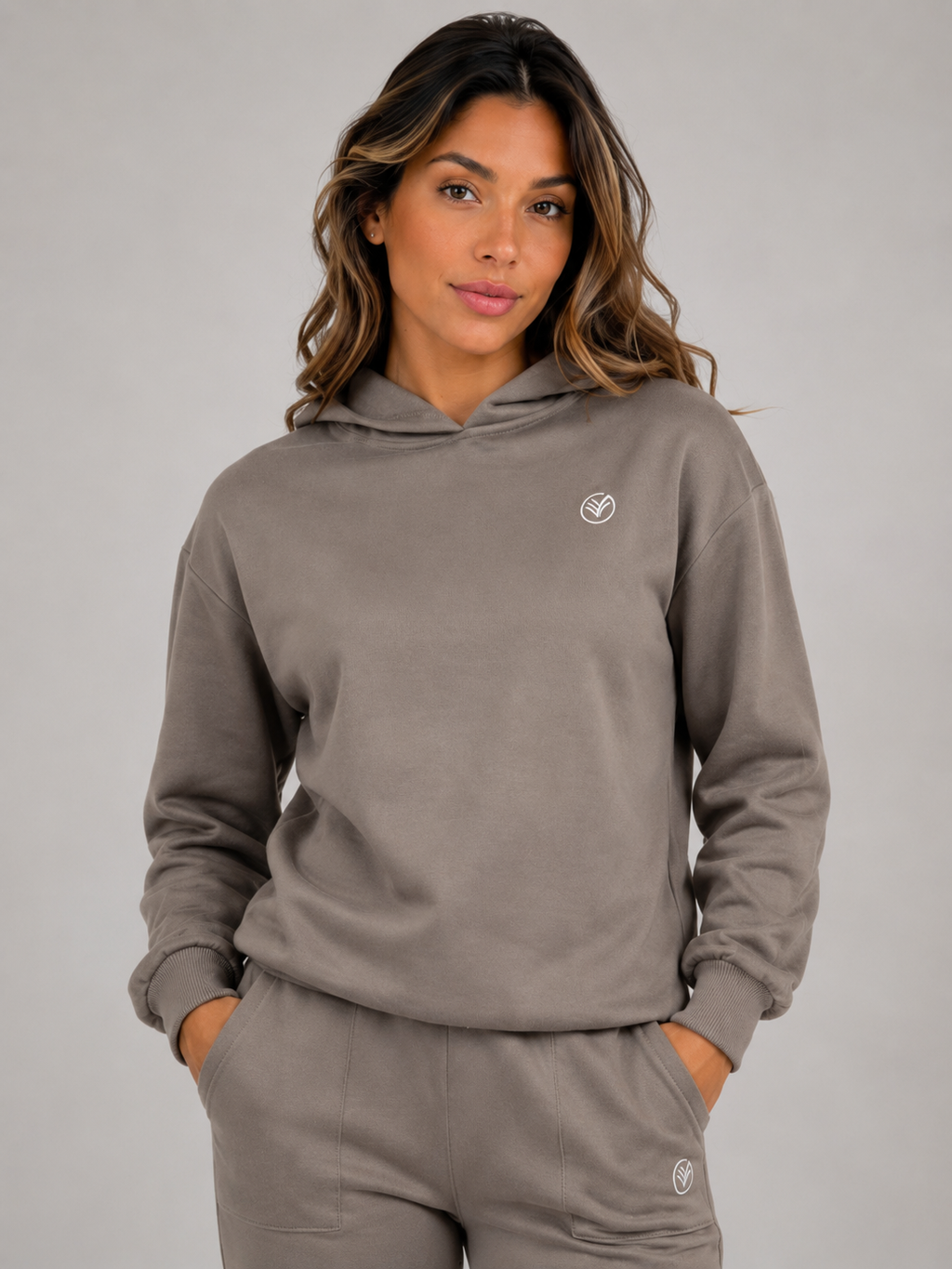 Taupe Hoodie & Jogger Set | Women’s Premium Athleisure Set | Galvis Sports