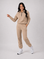 Premium Fleece Tracksuit – Beige | Luxury Athleisure Set | Galvis Sports