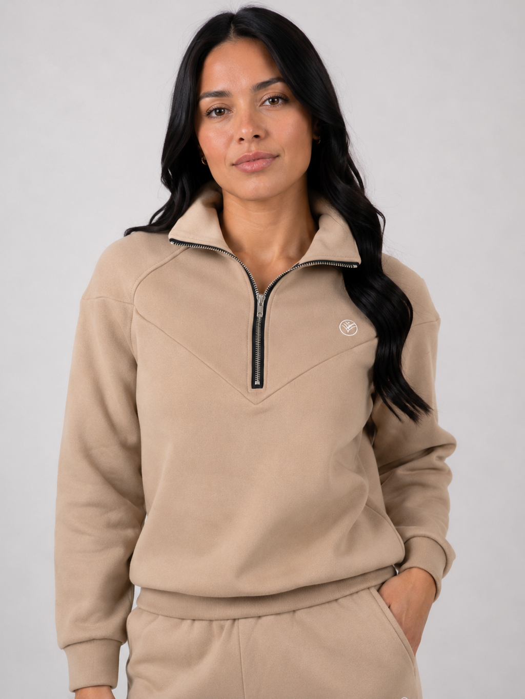 Premium Fleece Tracksuit – Beige | Luxury Athleisure Set | Galvis Sports