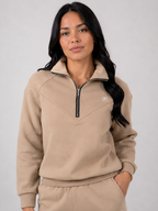 Premium Fleece Tracksuit – Beige | Luxury Athleisure Set | Galvis Sports