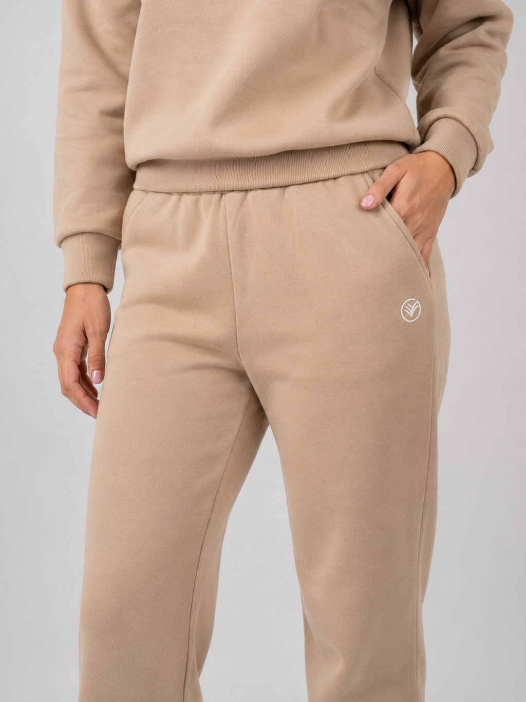 Premium Fleece Tracksuit – Beige | Luxury Athleisure Set | Galvis Sports
