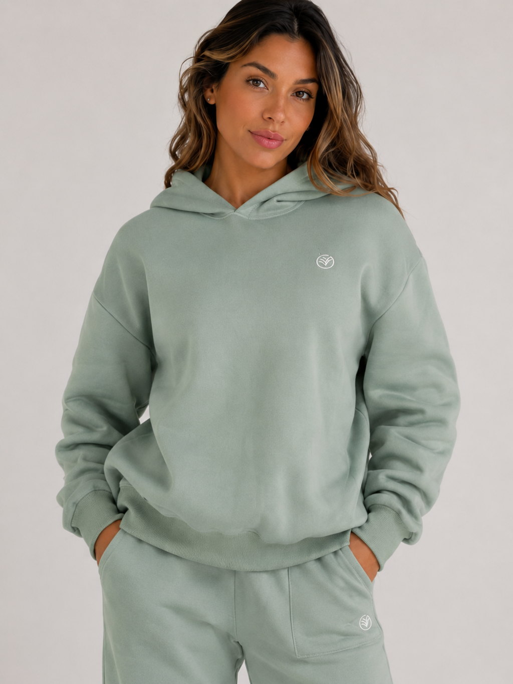 Mint Green Hoodie & Jogger Set Women | Premium Athletic Tracksuit | Galvis Sports