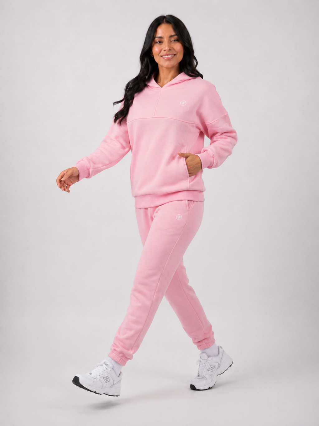 Soft Pink Hoodie & Jogger Set Women | Premium Athletic Tracksuit | Galvis Sports