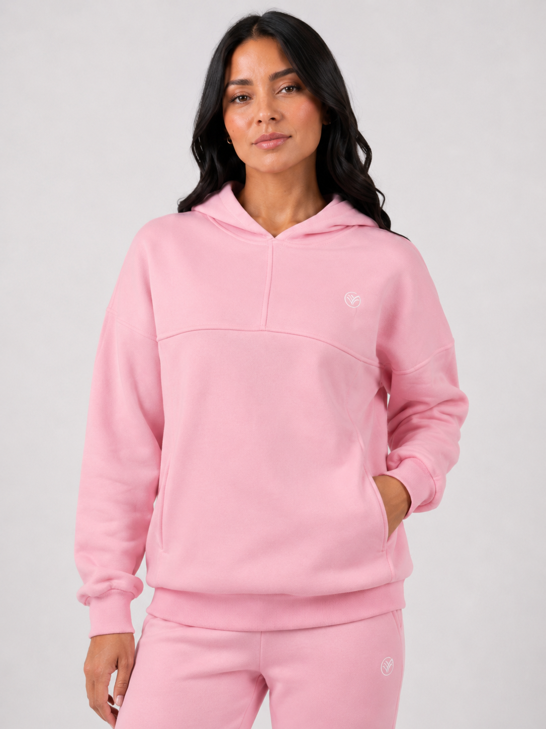 Soft Pink Hoodie & Jogger Set Women | Premium Athletic Tracksuit | Galvis Sports