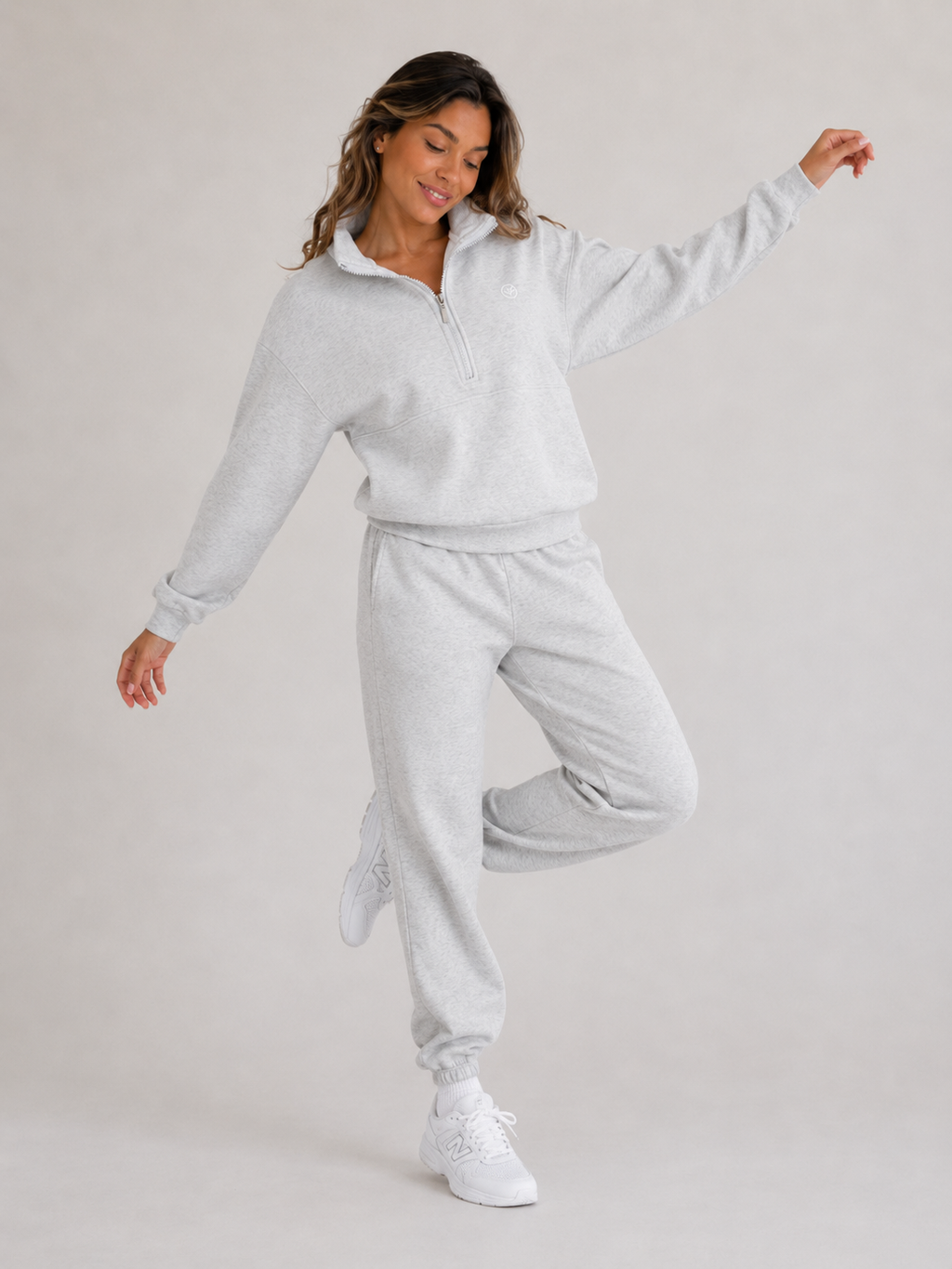 Half-Zip Tracksuit – Grey | Premium Athletic Set | Galvis Sports