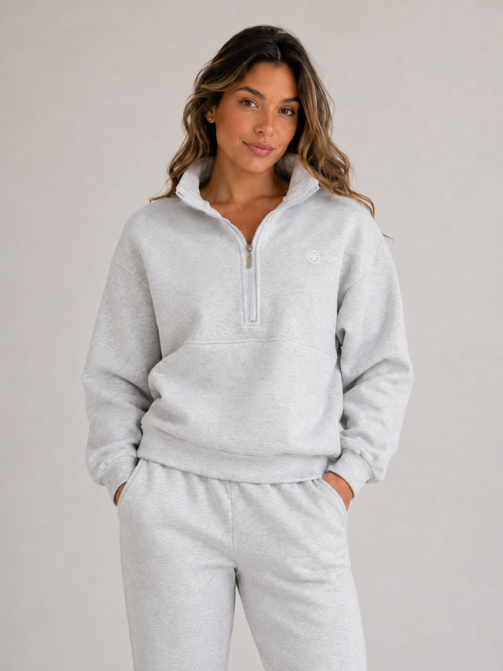 Half-Zip Tracksuit – Grey | Premium Athletic Set | Galvis Sports