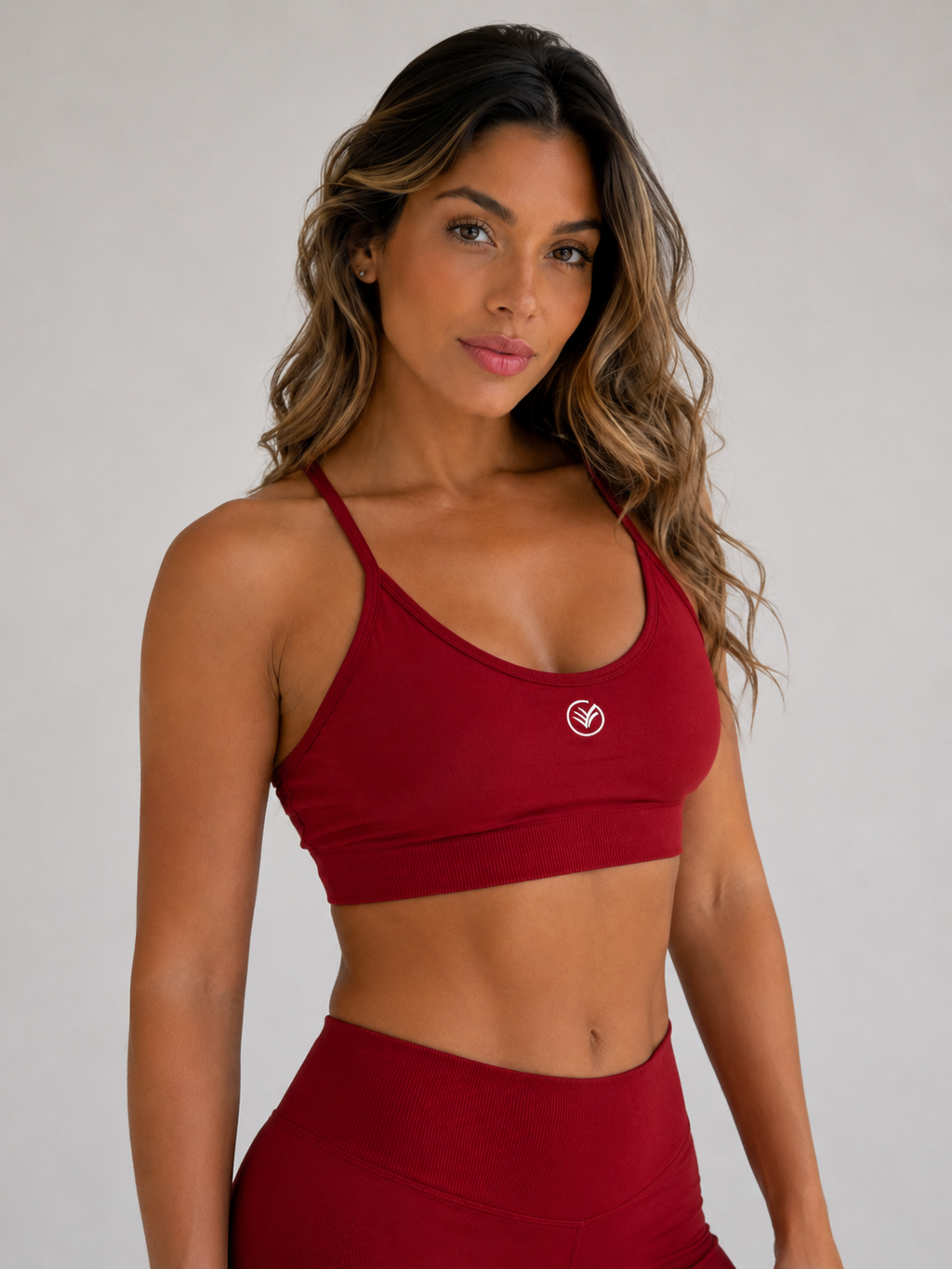 Strappy Performance Sports Bra – Red | Women’s Supportive Gym Bra | Galvis Sports