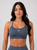 Strappy Performance Sports Bra – Navy Blue | Women’s Supportive Gym Bra | Galvis Sports