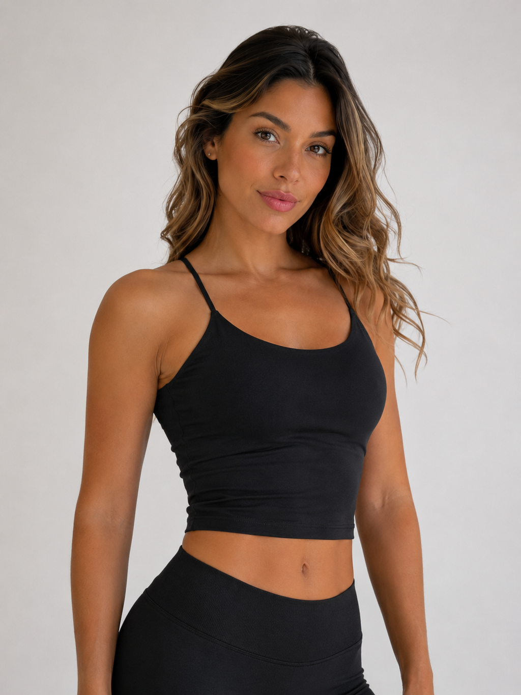 Essential Support Sports Bra – Black | Women’s Medium Support Gym Bra | Galvis Sports