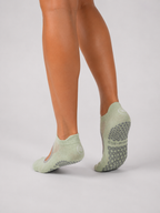 Open Cut Grip Socks – Sage Green | Non-Slip Pilates & Yoga Socks | Galvis Sports
