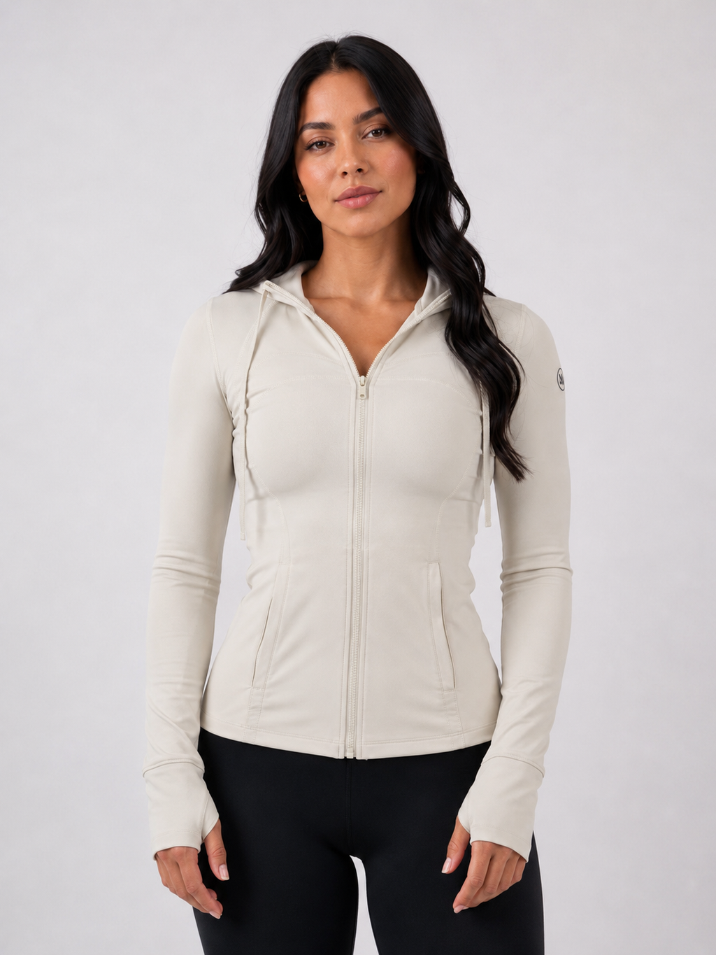 Signature Zip Jacket – Broken White | Premium Athletic Layer | Galvis Sports