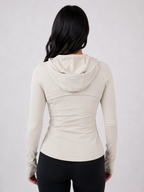 Signature Zip Jacket – Broken White | Premium Athletic Layer | Galvis Sports