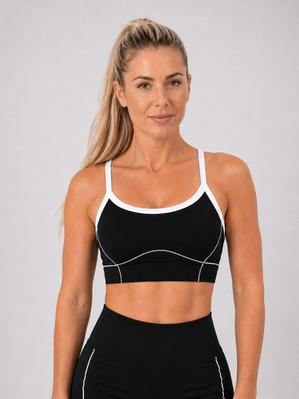 Bra & Short Set – Black | Women’s Sculpting Gym Set | Galvis Sports