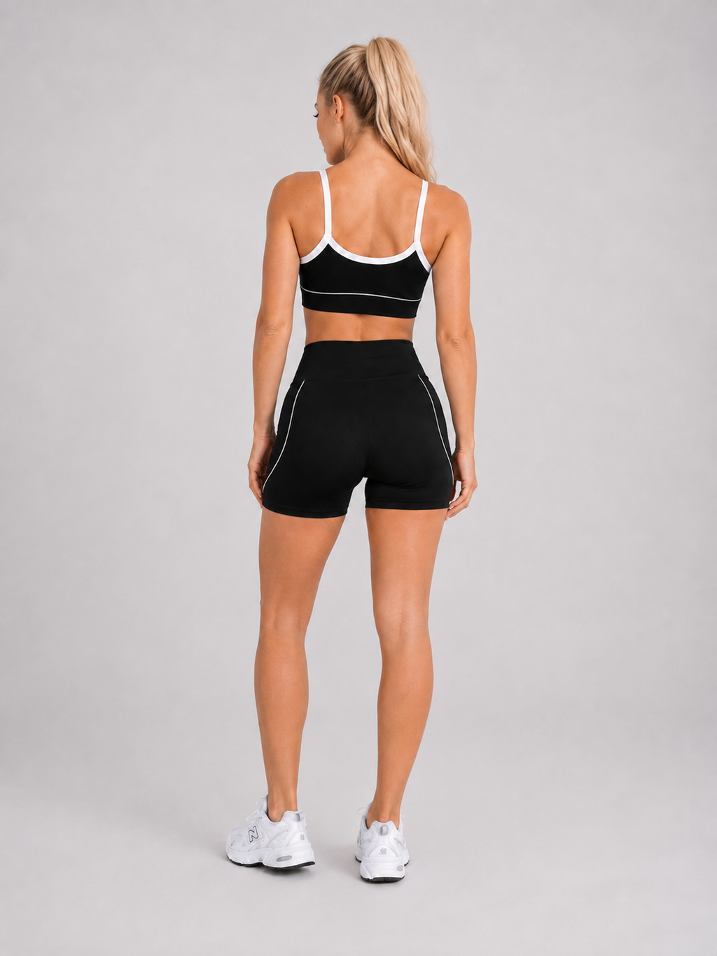 Bra & Short Set – Black | Women’s Sculpting Gym Set | Galvis Sports