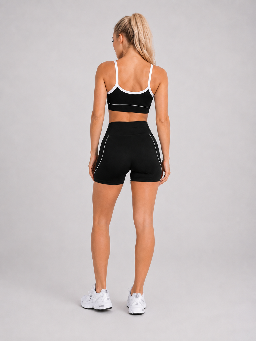 Bra & Short Set – Black | Women’s Sculpting Gym Set | Galvis Sports