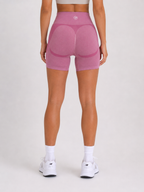 Seamless Performance Shorts – Pink | Sculpting High-Waist Fit | Galvis Sports