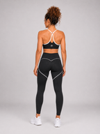 Black & White Contour Set (Legging & Bra) | Seamless Gym Set | Galvis Sports