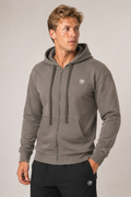 Taupe Zip Hoodie | Premium Athletic Zip-Up Hoodie | Galvis Sports