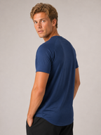 Men’s Dark Blue Performance T-Shirt | Premium Gym Training Top | Galvis Sports