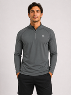 Performance 1/4 Zip Training Top – Grey | Men’s Athletic Layer | Galvis Sports