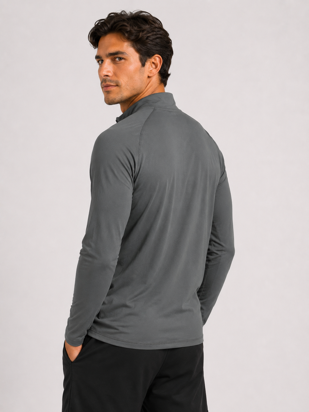 Performance 1/4 Zip Training Top – Grey | Men’s Athletic Layer | Galvis Sports