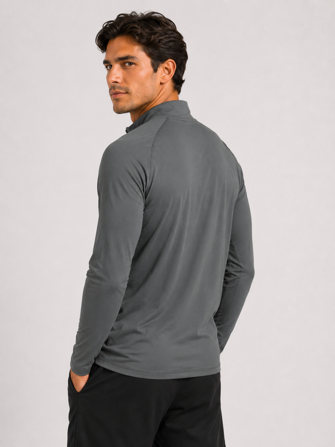 Performance 1/4 Zip Training Top – Grey | Men’s Athletic Layer | Galvis Sports