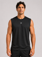 Tank Top – Black Men | Athletic Sleeveless Gym Shirt | Galvis Sports