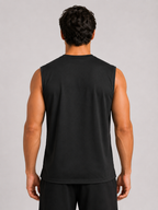 Tank Top – Black Men | Athletic Sleeveless Gym Shirt | Galvis Sports