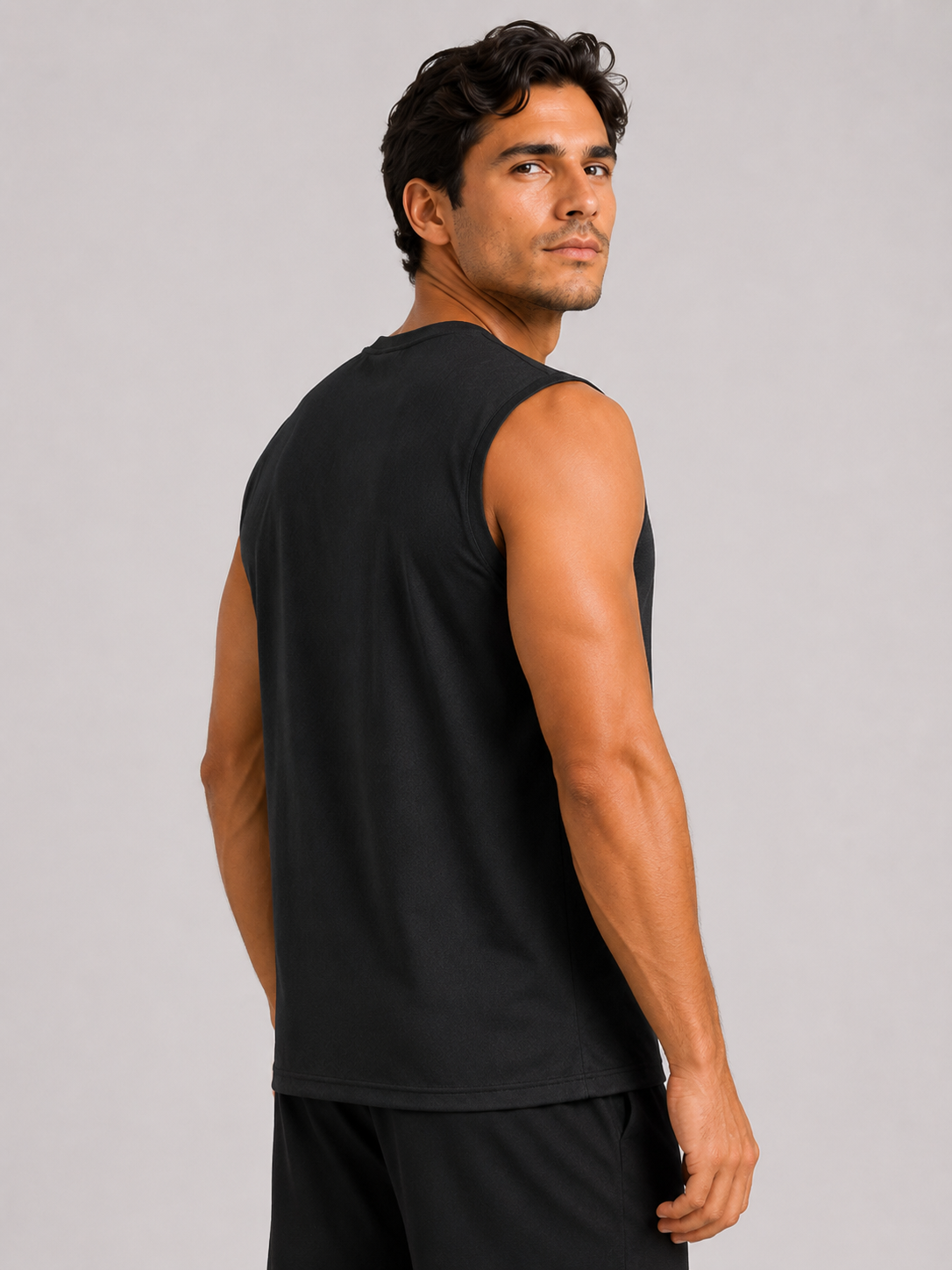 Tank Top – Black Men | Athletic Sleeveless Gym Shirt | Galvis Sports