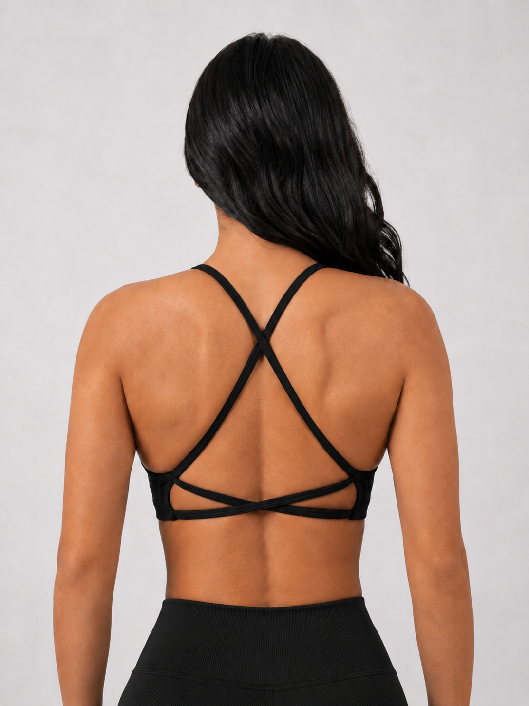 Strappy Performance Sports Bra – Black | Women’s Supportive Gym Bra | Galvis Sports (kopie)