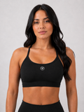 Strappy Performance Sports Bra – Black | Women’s Supportive Gym Bra | Galvis Sports (kopie)
