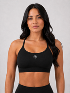 Strappy Performance Sports Bra – Black | Women’s Supportive Gym Bra | Galvis Sports (kopie)