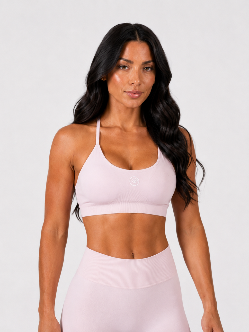 Seamless Leggings & T-Back Sports Bra Set – Pink | Sculpting Gym Set | Galvis Sports