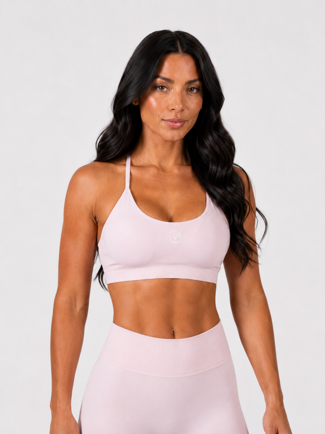Seamless Leggings & T-Back Sports Bra Set – Pink | Sculpting Gym Set | Galvis Sports