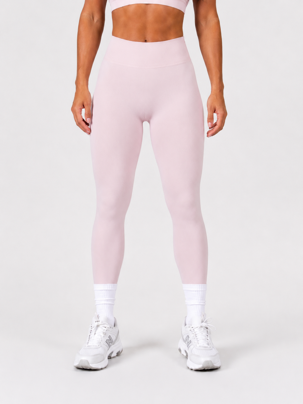 Seamless Leggings & T-Back Sports Bra Set – Pink | Sculpting Gym Set | Galvis Sports