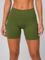 Conjunto de sujetador deportivo sin costuras y shorts de entrenamiento – Verde oscuro | Conjunto de gimnasio moldeador | Galvis Sports