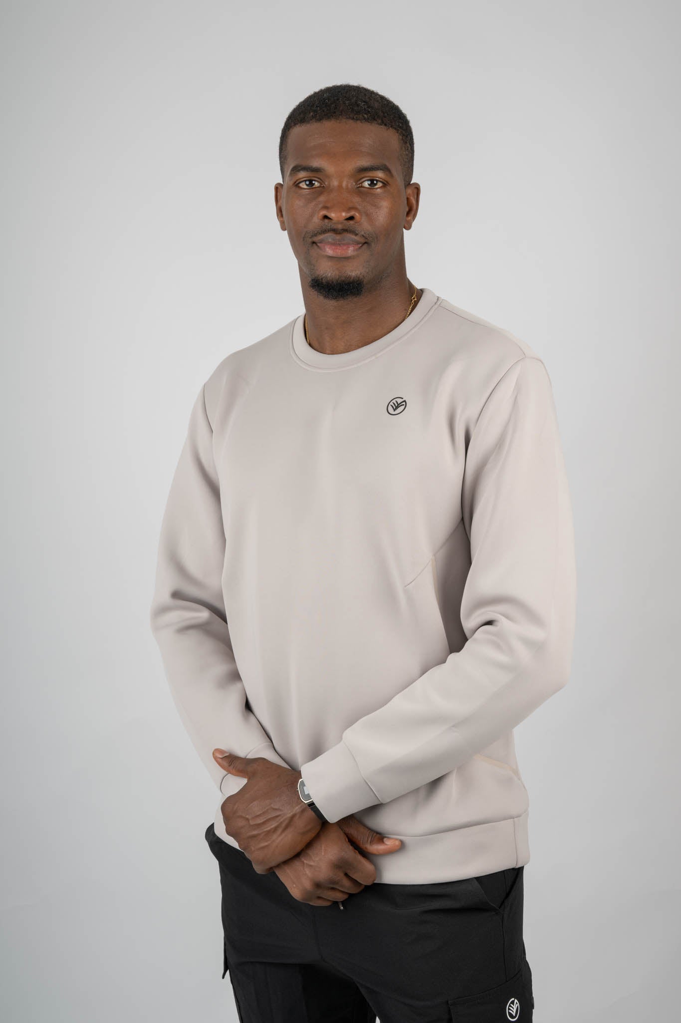 Performance Sweater – Light Beige | Premium Athletic Crewneck | Galvis Sports